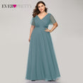 Elegant A line Chiffon Long Evening Dresses