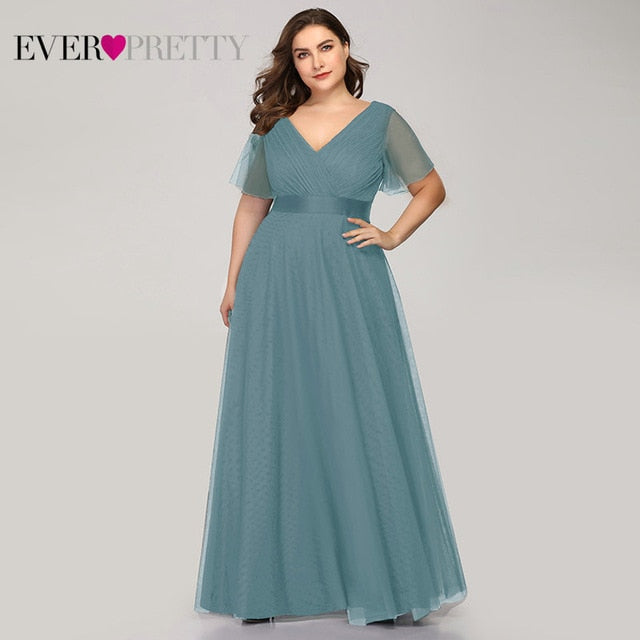 Elegant A line Chiffon Long Evening Dresses