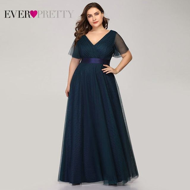 Elegant A line Chiffon Long Evening Dresses