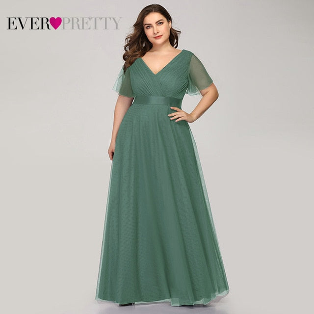 Elegant A line Chiffon Long Evening Dresses