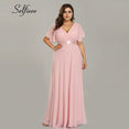 Elegant V Neck Chiffon Party Dress