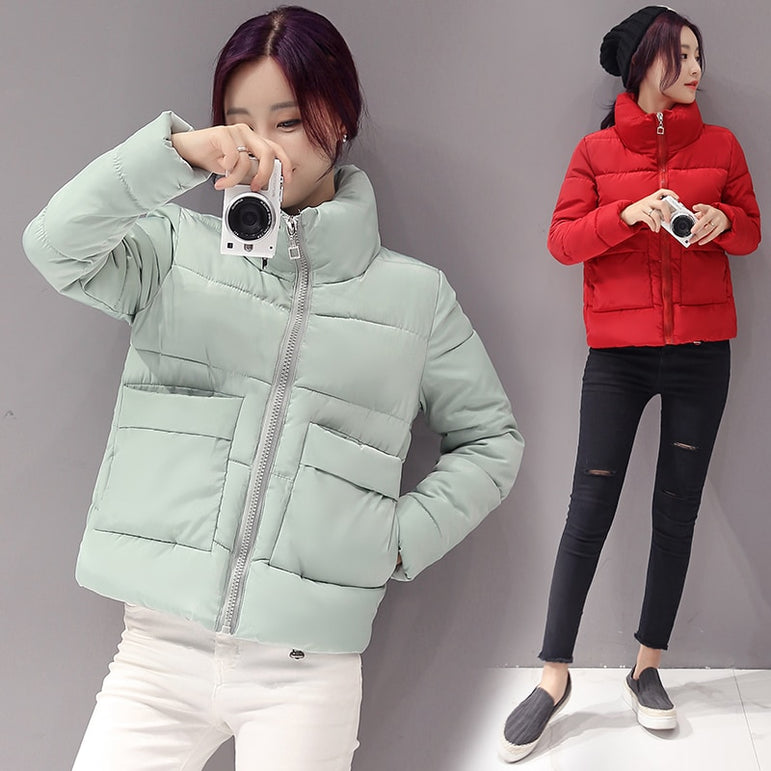 Thick Warm  Cotton padded Parkas Jacket