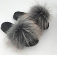 Indoor Furry Home Women Warm Fox Fur Slippers