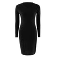 Casual Slim Bodycon Tunic Crew Neck Dress