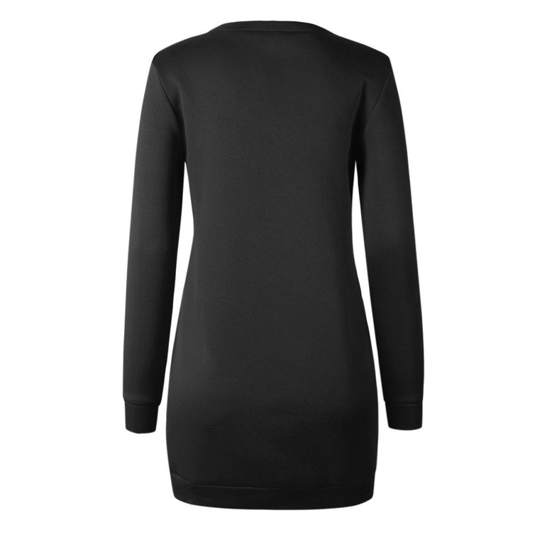 Thicken Long Sleeve Party Mini Dress