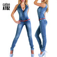 Denim Bodysuit Sleeveless Jumpsuit