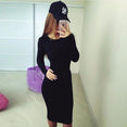 Casual Slim Bodycon Tunic Crew Neck Dress