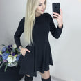 Elegant Long Sleeve Office Work ALine Party Dress