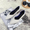 Pointed Flat Breathable Knit Shoes