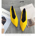 Pointed Flat Breathable Knit Shoes