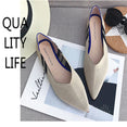 Pointed Flat Breathable Knit Shoes