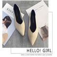 Pointed Flat Breathable Knit Shoes