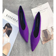 Pointed Flat Breathable Knit Shoes