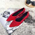 Pointed Flat Breathable Knit Shoes