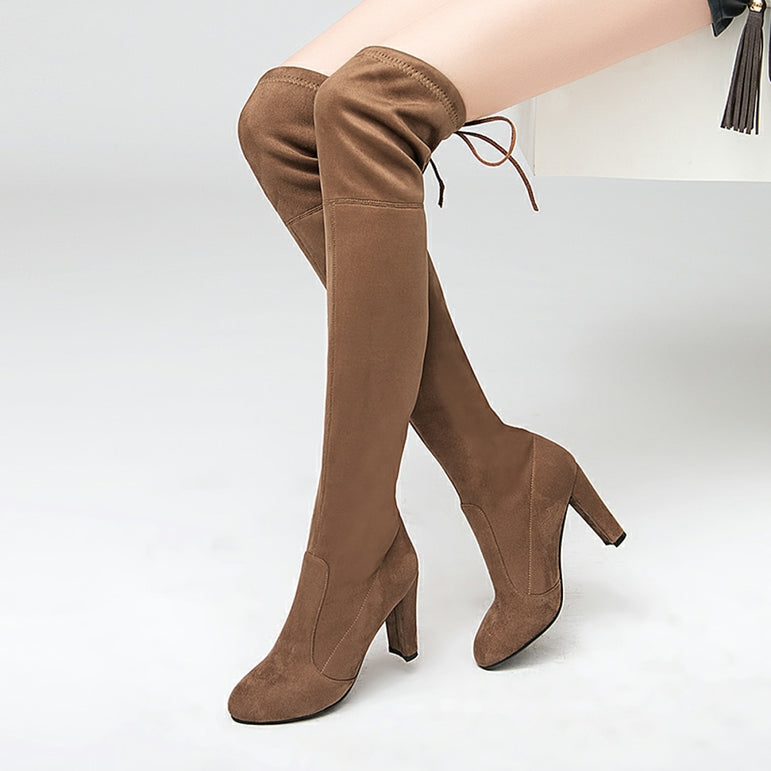 Thigh Over The Knee Elastic High Heel Boots