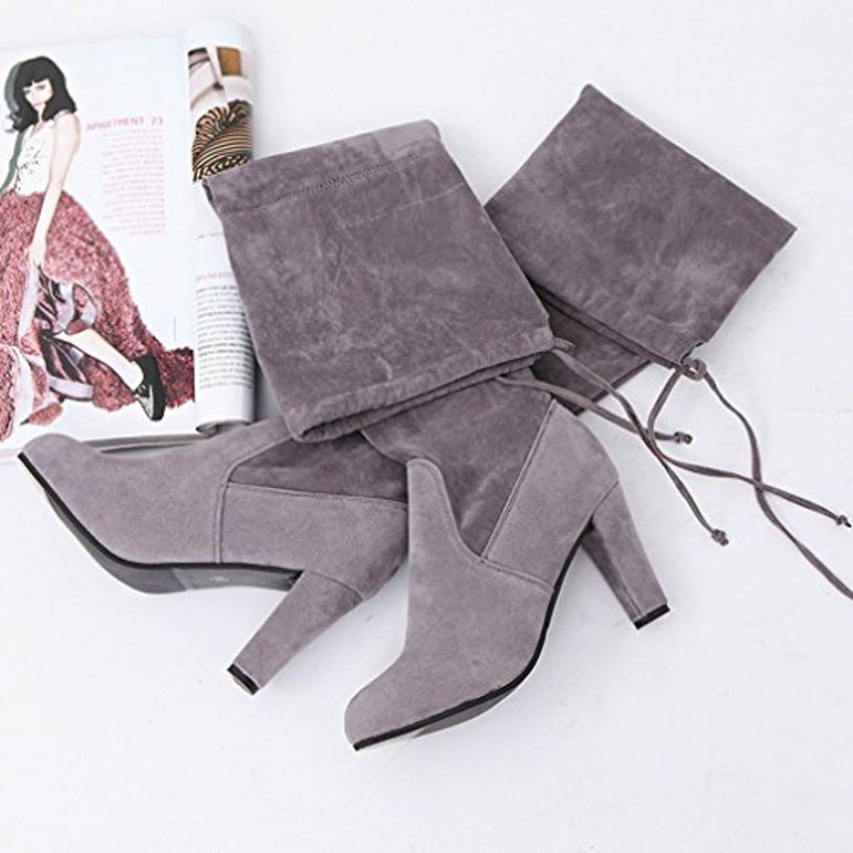 Thigh Over The Knee Elastic High Heel Boots