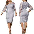 Elegant Women Retro Seven Sleeve Party Dress