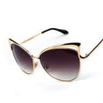 Women Retro Cat Eye Alloy Frame Sunglasses