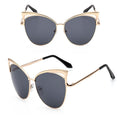 Women Retro Cat Eye Alloy Frame Sunglasses