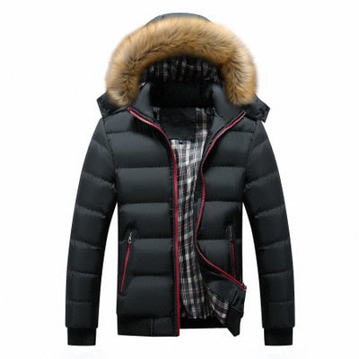 Casual Hooded Warm Fur Parka Jacket