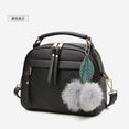 Leather Fair Ball Tassel Messenger Handbag