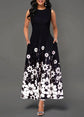 Elegant Women's Floral Print Long Maxi Dress