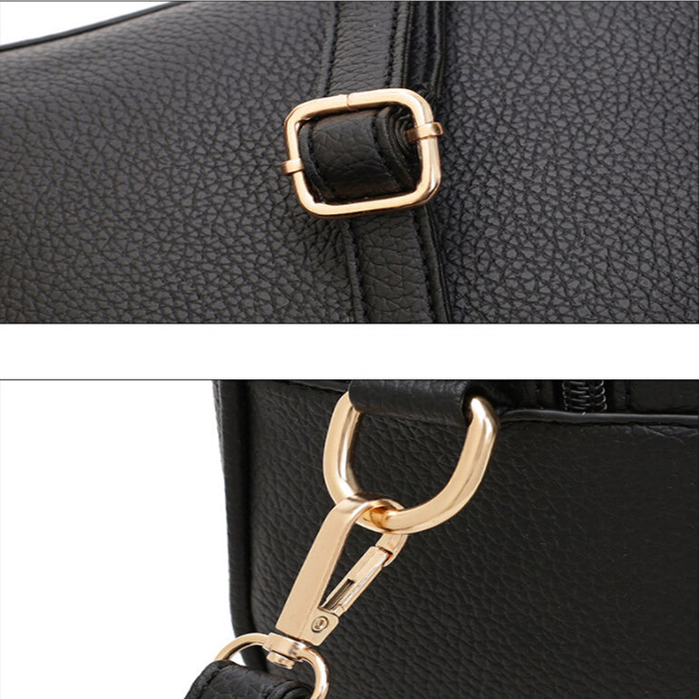 Leather Fair Ball Tassel Messenger Handbag