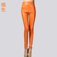 Leather Thin Velvet Elastic Stretch Pants