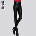 Leather Thin Velvet Elastic Stretch Pants