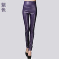 Leather Thin Velvet Elastic Stretch Pants