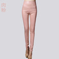 Leather Thin Velvet Elastic Stretch Pants