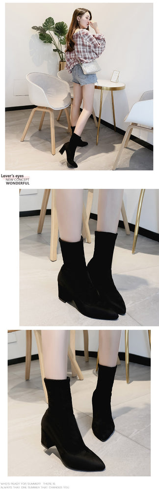 Casual Comfortable Sweet Flock Boots