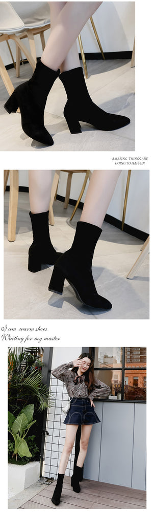 Casual Comfortable Sweet Flock Boots