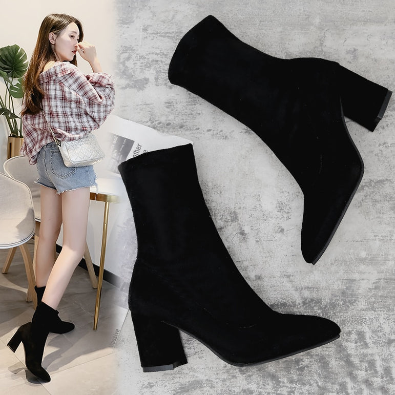 Casual Comfortable Sweet Flock Boots