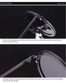 Metal Frame Clear Lens Oversized Round Rivet Sunglasses