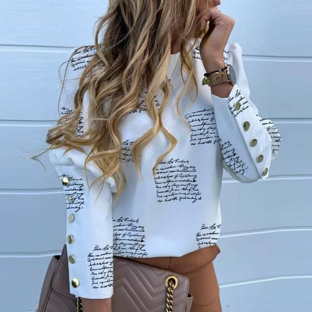 Casual Work Wear Long Sleeve Blouses