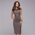 Elegant Office Dot Print Slim Dress