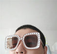 Flash Square Shades Shining Diamond Sunglasses