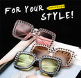 Flash Square Shades Shining Diamond Sunglasses