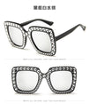 Flash Square Shades Shining Diamond Sunglasses