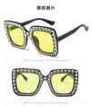 Flash Square Shades Shining Diamond Sunglasses