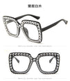 Flash Square Shades Shining Diamond Sunglasses