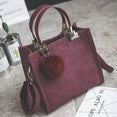 Leather Fair Ball Tassel Messenger Handbag