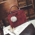 Leather Fair Ball Tassel Messenger Handbag