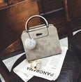 Leather Fair Ball Tassel Messenger Handbag