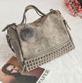 Leather Fair Ball Tassel Messenger Handbag