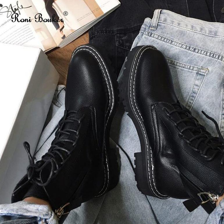 Lace Up Vintage Winter Ankle Booties