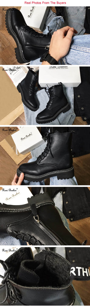 Lace Up Vintage Winter Ankle Booties