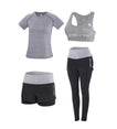 High Waist Women Yoga 5 pieces Set