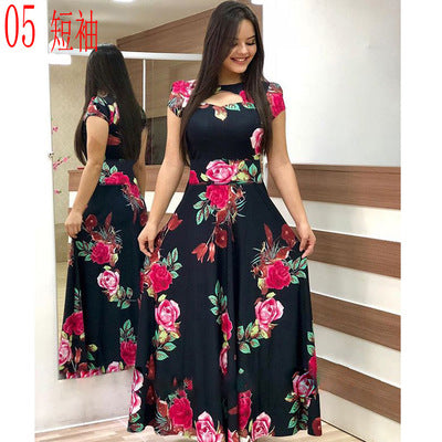 Elegant Casual Bohmia Flower Print Dress